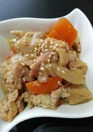 簡単☆油揚げと鶏肉の炒め煮♪-レシピのメイン写真