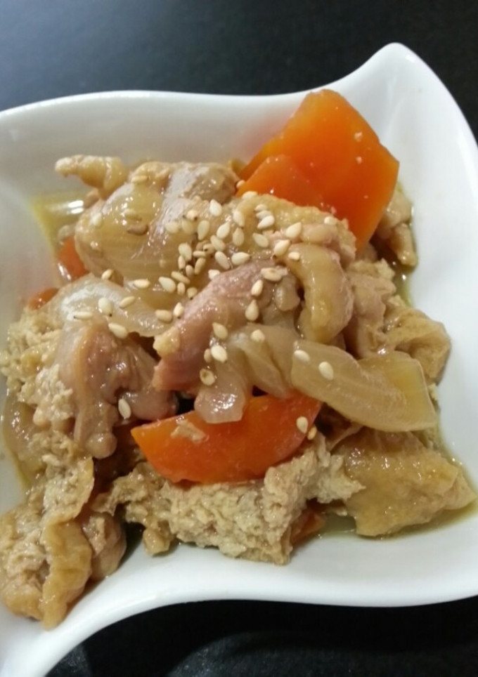 簡単☆油揚げと鶏肉の炒め煮♪-レシピのメイン写真