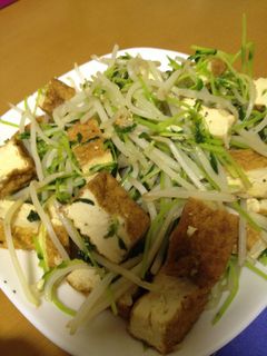 豆苗・もやし・厚揚げの炒めもの-レシピのメイン写真