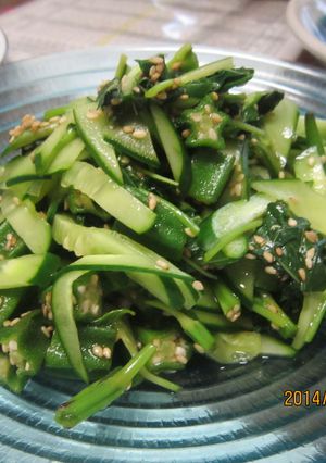 夏野菜３種のたっぷりおひたし♪-レシピのメイン写真