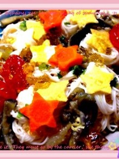 七夕素麺-レシピのメイン写真