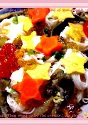 七夕素麺-レシピのメイン写真