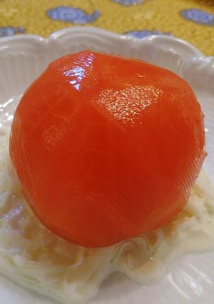 夏～！暑いっ〜！真っ赤な丸ごとトマト-レシピのメイン写真