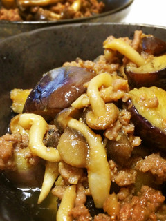 ご飯がススム!なすとひき肉の甘辛味噌炒め-レシピのメイン写真