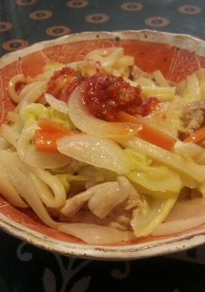 キムチ風味焼きうどん-レシピのメイン写真
