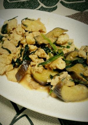 夏バテ防止！簡単！なすと豆腐の炒めもの-レシピのメイン写真