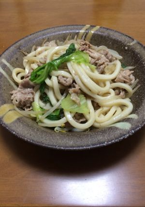 レタスと豚肉の中華風焼きうどん-レシピのメイン写真
