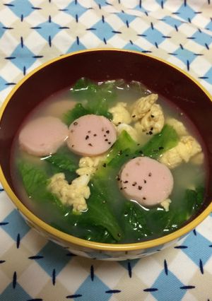 レタスがおいしい鮮やかスープ-レシピのメイン写真