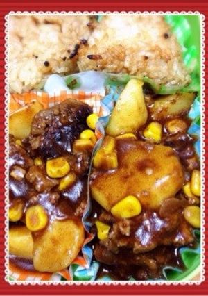 簡単弁当煮込みハンバーグ-レシピのメイン写真