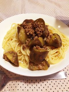 なんちゃって!ナスのボロネーゼパスタ-レシピのメイン写真