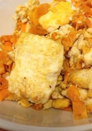 お豆腐入り人参しりしり-レシピのメイン写真