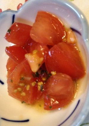 ◎　トマトの塩オリーブ和え-レシピのメイン写真