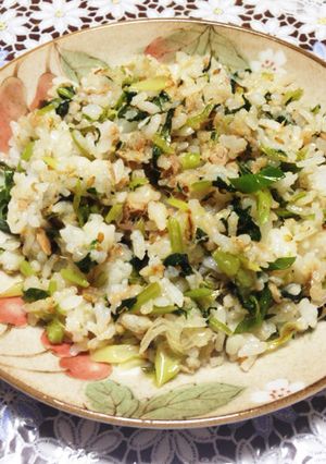 ツナと大根葉とねぎの和風炒飯-レシピのメイン写真