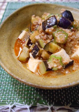 合体♪　麻婆茄子豆腐　簡単です♪-レシピのメイン写真