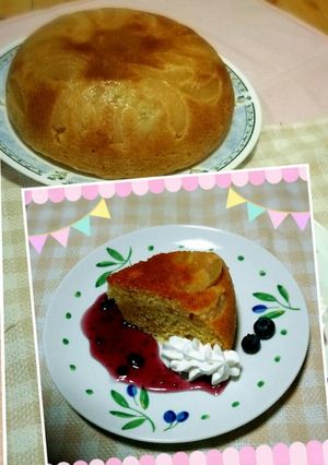 炊飯器HM簡単!桃ケーキΨ-レシピのメイン写真