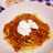 ミートソースパスタ クリームチーズ添え