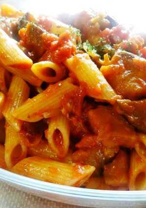 夏野菜バンザイ♪ナスとトマトのペンネ-レシピのメイン写真