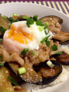 簡単!ナスと豚肉の味噌だれ丼☆-レシピのメイン写真