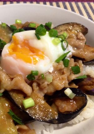 簡単！ナスと豚肉の味噌だれ丼☆-レシピのメイン写真