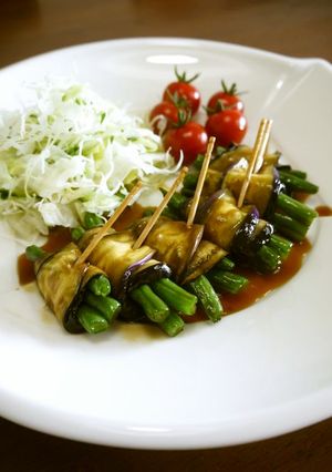 インゲンの茄子巻き♪オイスター風味♪-レシピのメイン写真