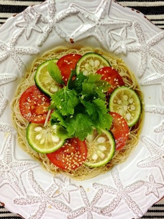 【食欲がないとき】青ゆずとトマトの素麺-レシピのメイン写真