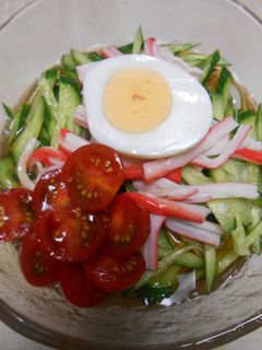 冷凍うどんで冷やしきゅうりうどん-レシピのメイン写真