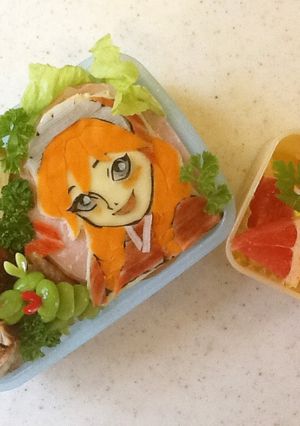 ディズニーアナと雪の女王のアナ♪キャラ弁-レシピのメイン写真