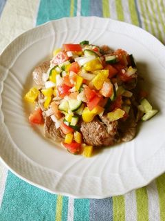 焼肉のカラフル塩レモンサルサ-レシピのメイン写真