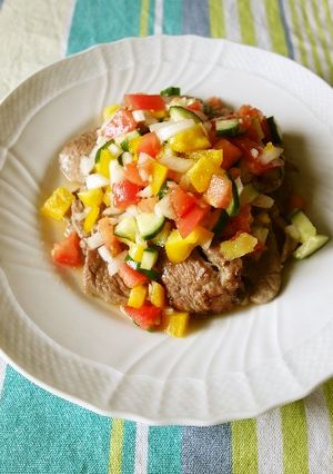 焼肉のカラフル塩レモンサルサ-レシピのメイン写真