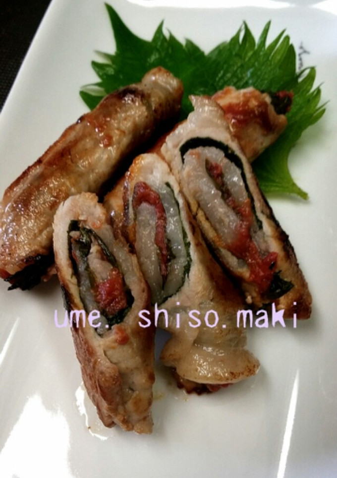 我が家の＊薄切り肉の梅紫蘇巻き-レシピのメイン写真