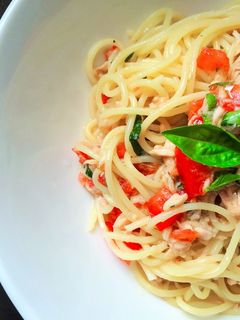 ツナとトマトの冷製パスタ-レシピのメイン写真