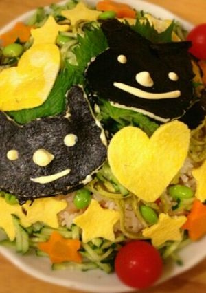 野菜たっぷり♥ねこちゃん♥ちらし寿司-レシピのメイン写真