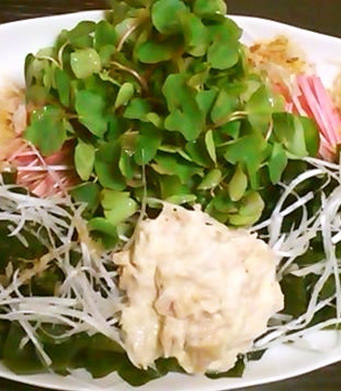 簡単!うまい!!わかめとそばの芽のサラダ-レシピのメイン写真