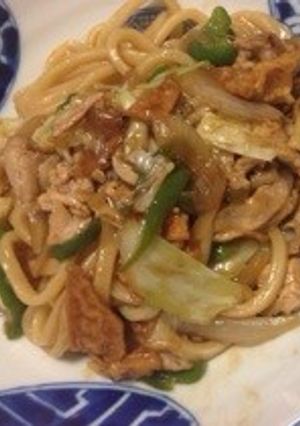 ☆タコ焼きソースANDイカ天☆焼きうどん-レシピのメイン写真