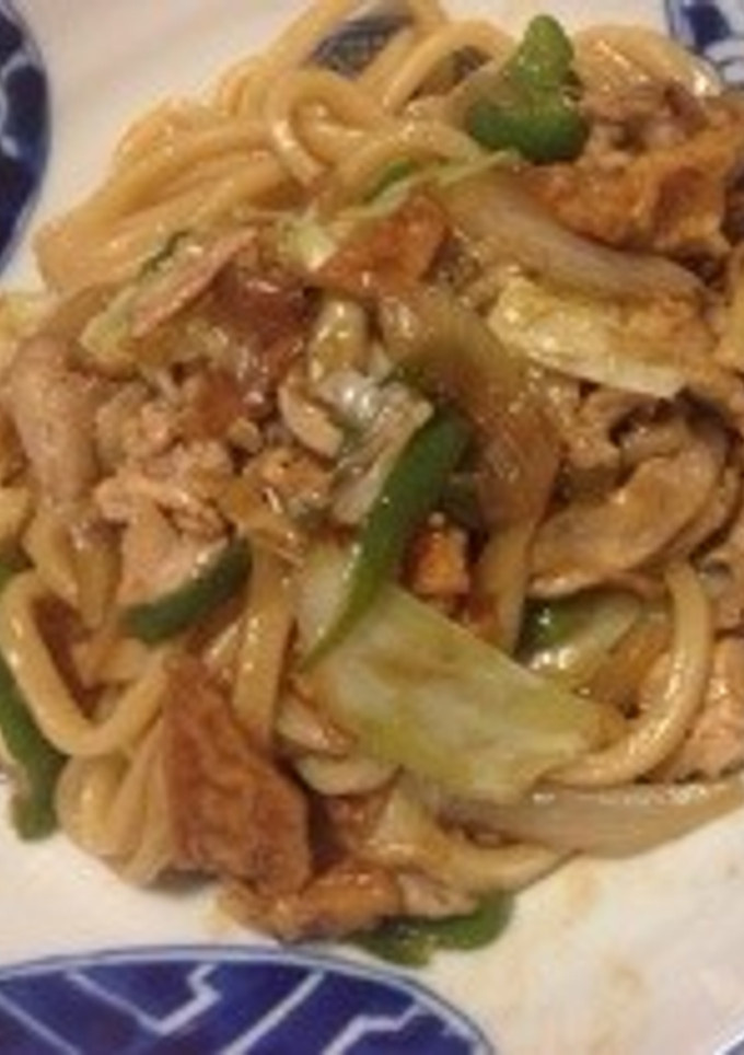 ☆タコ焼きソースANDイカ天☆焼きうどん-レシピのメイン写真