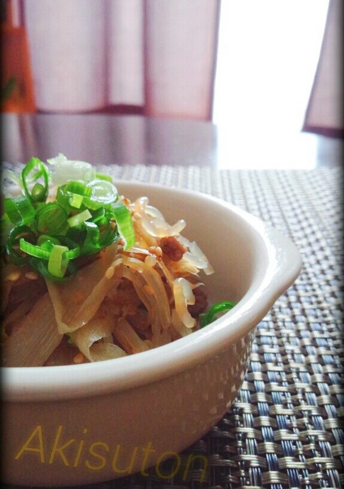 牛蒡と白滝と挽き肉のしぐれ煮-レシピのメイン写真