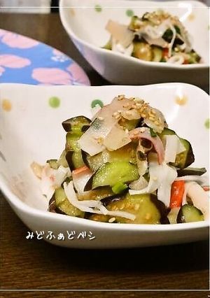 サッと一品✿甘酢生姜と茄子の和え物-レシピのメイン写真