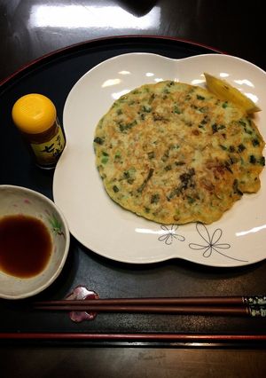 牡蠣のネギ焼き(お好み焼き)ねぎ大量消費-レシピのメイン写真