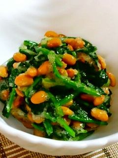 ほうれん草の明太子納豆あえ♪-レシピのメイン写真