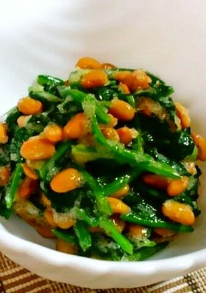 ほうれん草の明太子納豆あえ♪-レシピのメイン写真