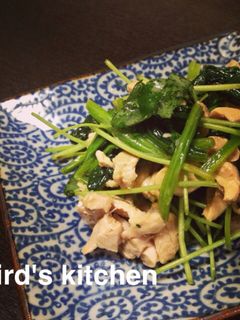 鶏肉とほうれん草・三つ葉のわさび和え-レシピのメイン写真