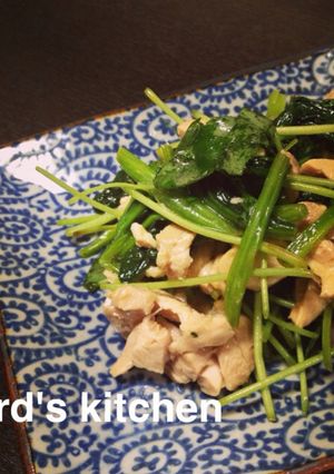鶏肉とほうれん草・三つ葉のわさび和え-レシピのメイン写真