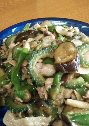 豚バラゴーヤ夏野菜のオイスターソース炒め-レシピのメイン写真