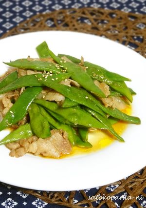 モロッコインゲンの簡単♪ピリ辛豚肉炒め☆-レシピのメイン写真