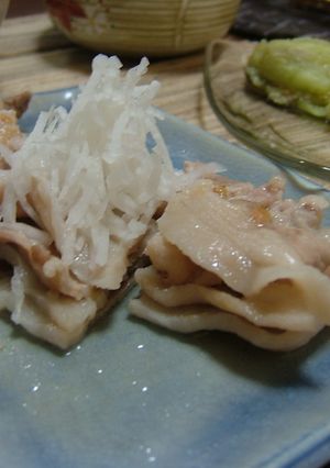 レンジで簡単！豚肉と梅肉の重ね蒸し-レシピのメイン写真