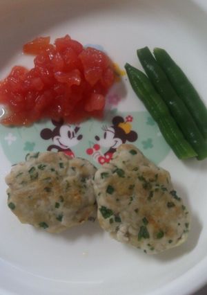 離乳食マグロハンバーグ後期~保存可-レシピのメイン写真