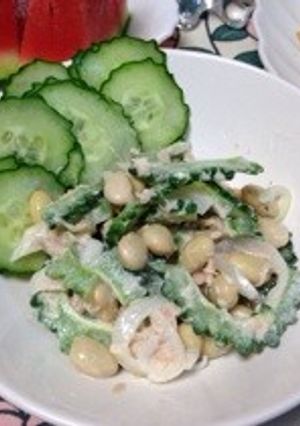 ゴーヤとツナとお豆のサラダ-レシピのメイン写真