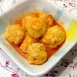 揚げないふわふわ鶏肉団子トマトソース煮