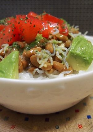 アボトマ納豆ちりめんじゃこ丼わさび醤油-レシピのメイン写真