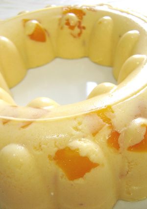 生クリーム不要☆桃レアチーズババロア！-レシピのメイン写真